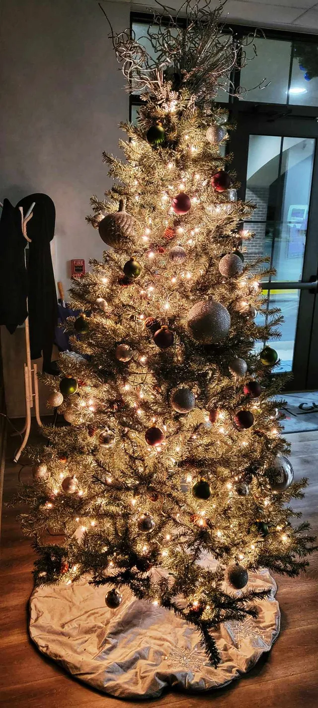 The church Christmas tree